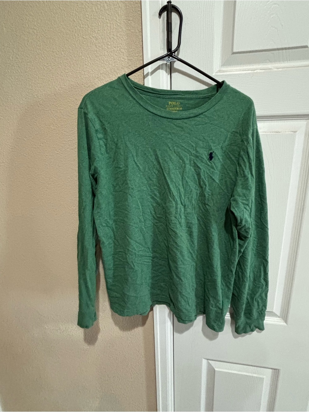 Polo by Ralph Lauren Emerald Green Long-Sleeve Crewneck Tee - Kids